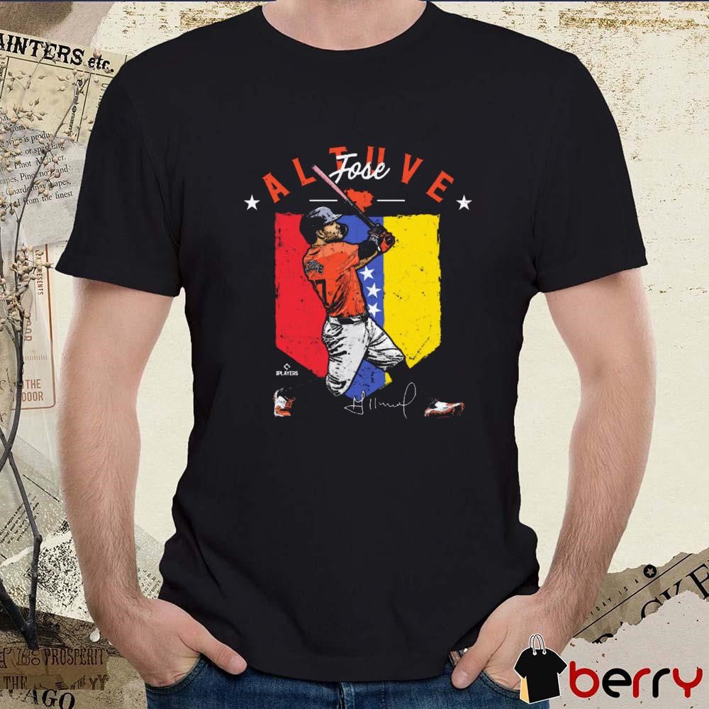 Jose Altuve Houston Astros Country Flag Signature t-shirt