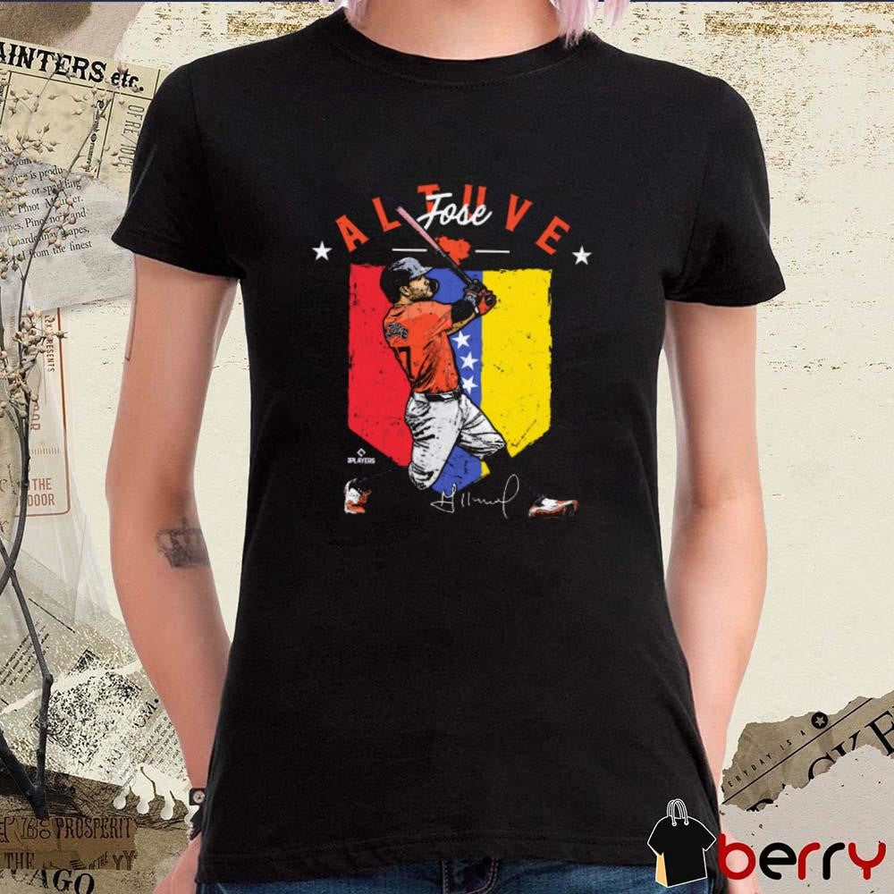 Jose Altuve Houston Astros Country Flag Signature t-shirt