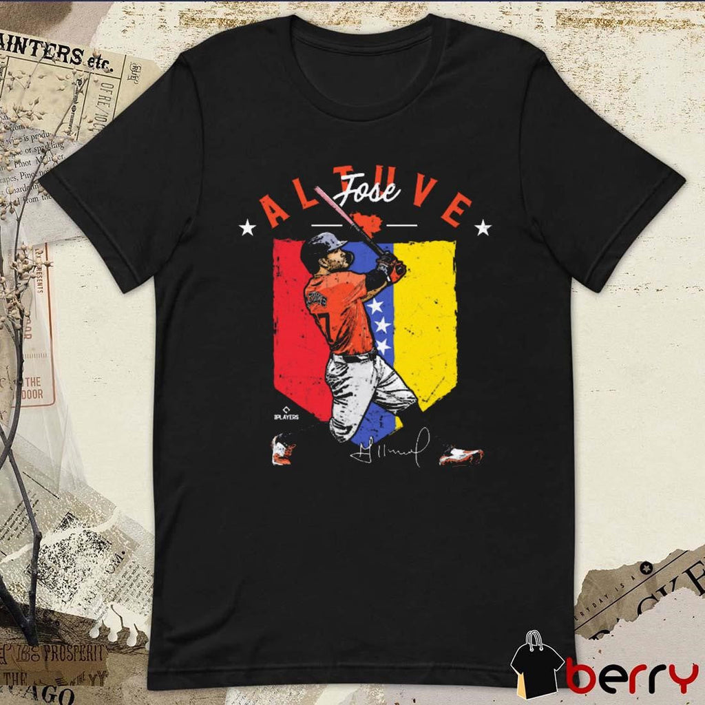 Jose Altuve Houston Astros Country Flag Signature t-shirt