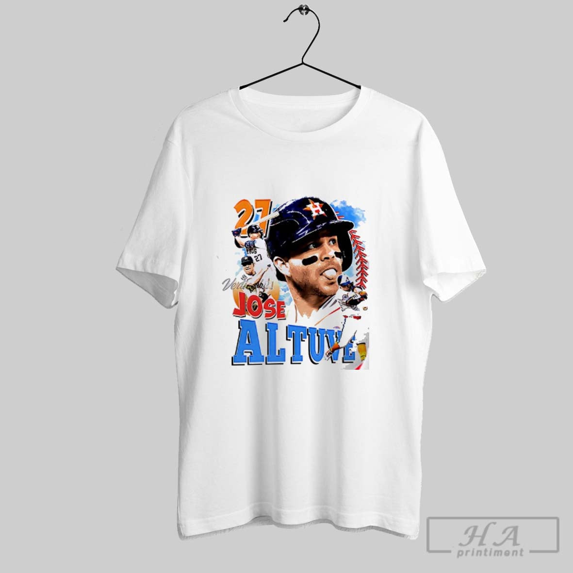 Official Jose Altuve Big Head Houston Astros Mlb Graphic