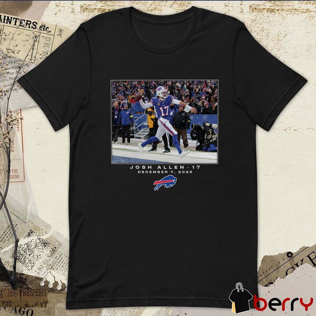 Josh Allen Buffalo Bills NFL Flash Features Week 14 December 7 2025 t-shirt