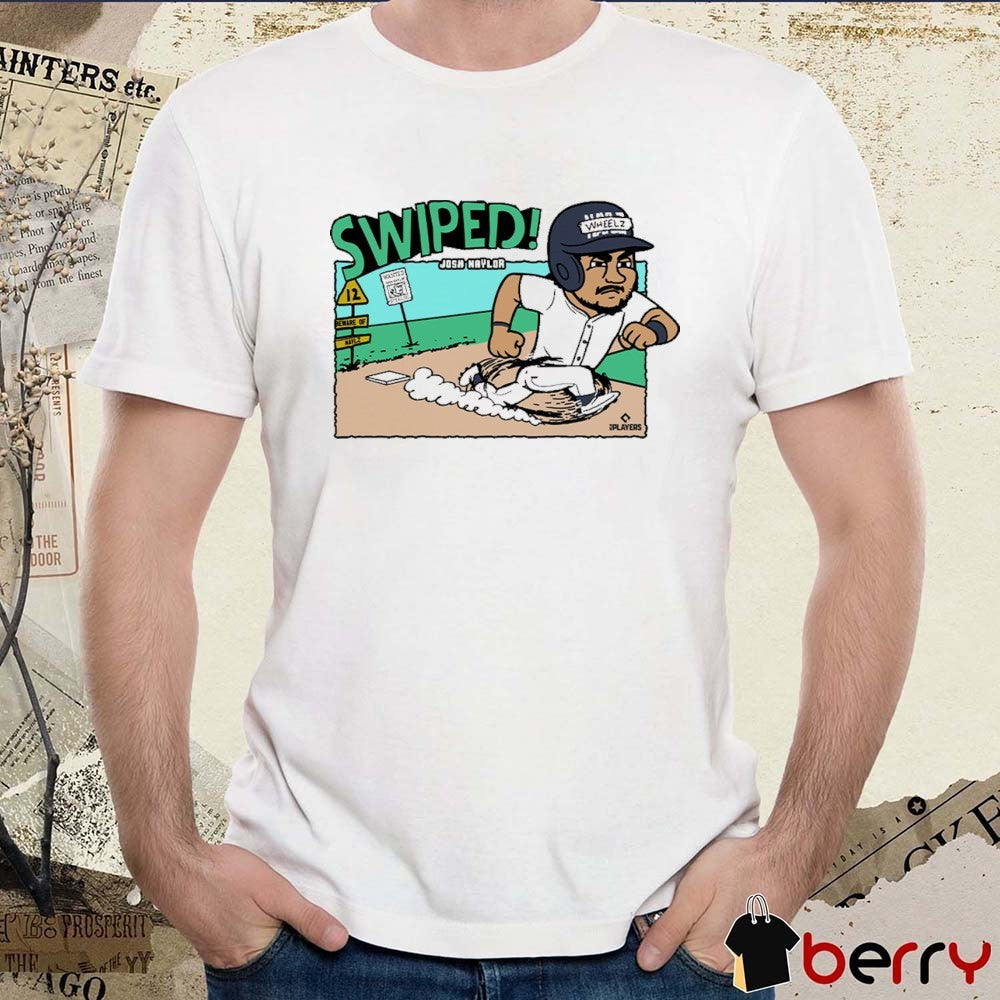 Josh Naylor Swiped Cleveland Guardians Baseball Player Cartoon t-shirt