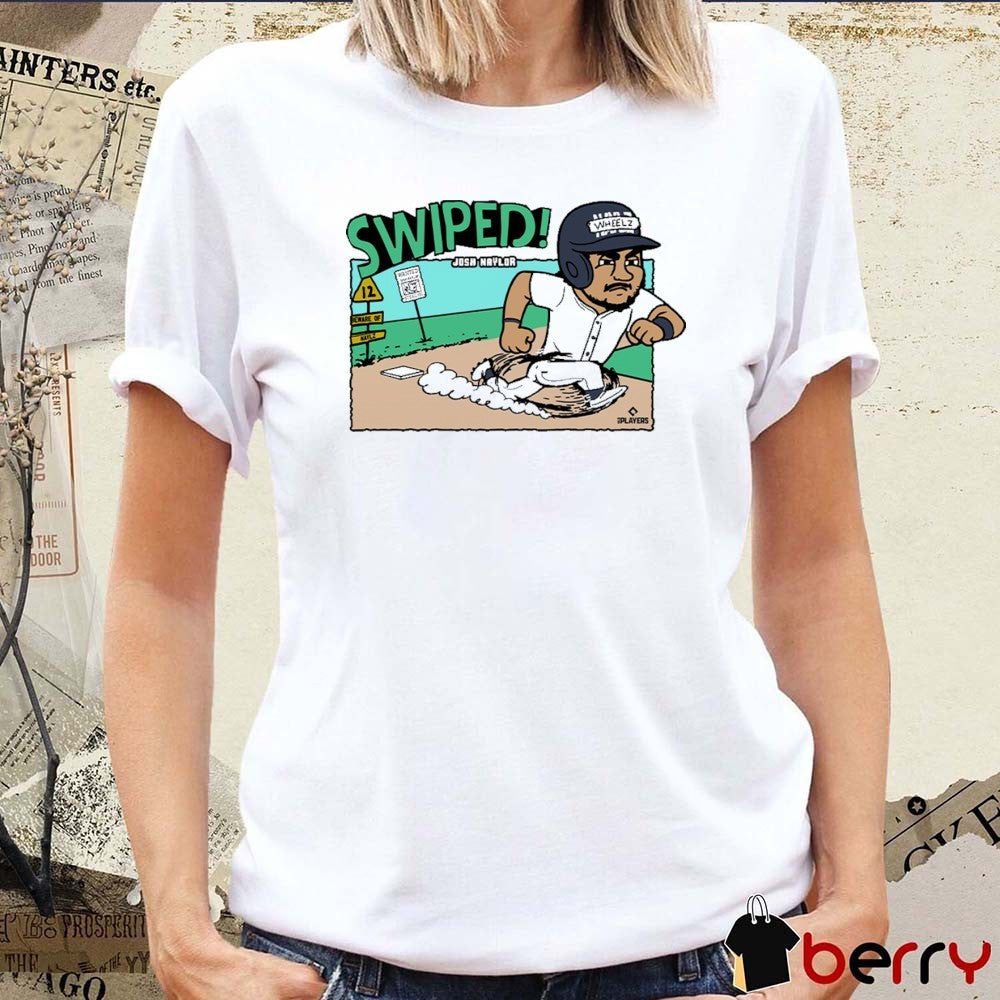 Josh Naylor Swiped Cleveland Guardians Baseball Player Cartoon t-shirt