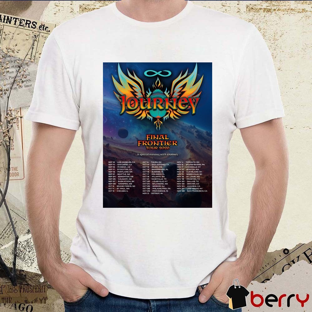 Journey Final Frontier Tour 2026 A Special Evening With Journey Poster t-shirt