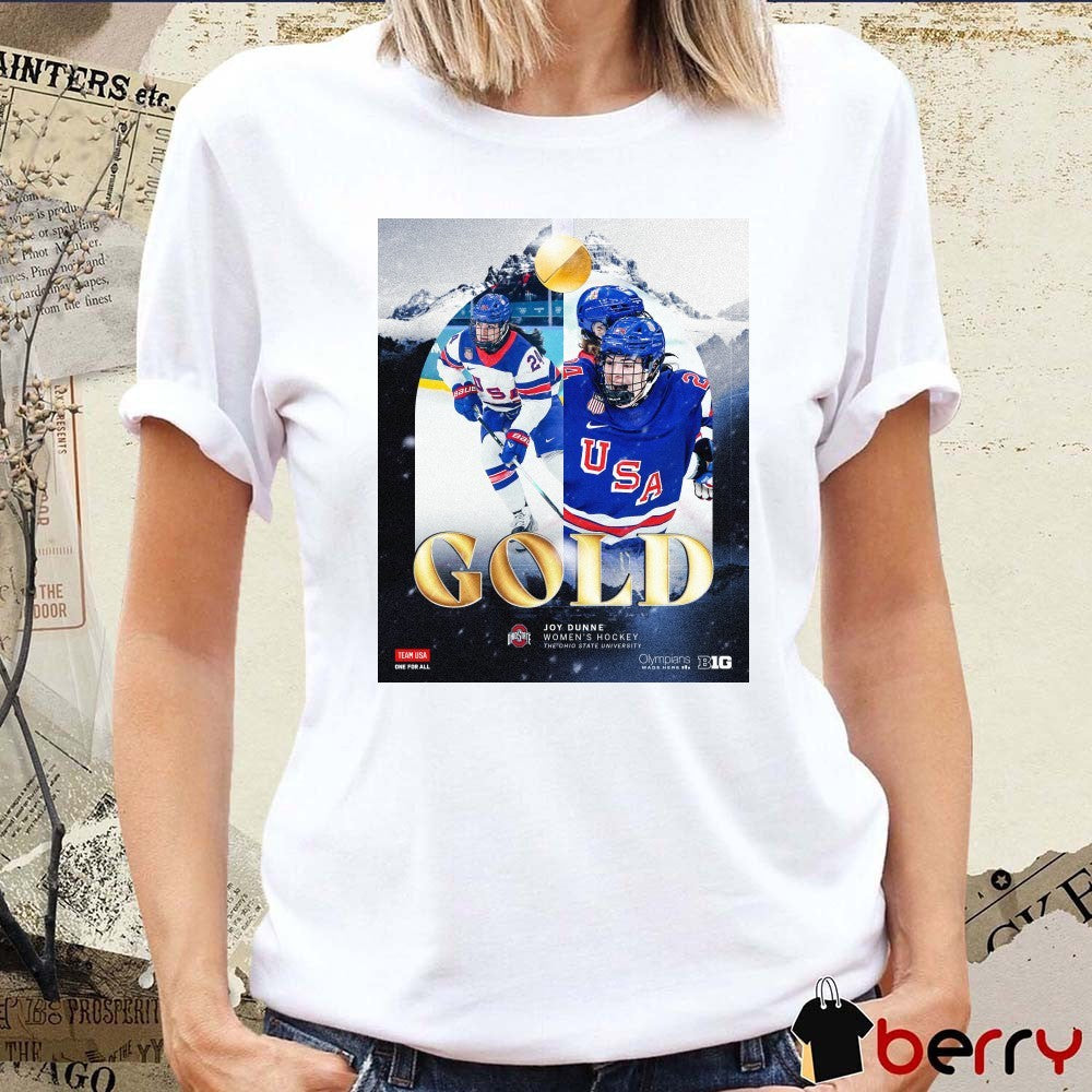 Joy Dunne Women’s Hockey The Ohio State University Gold Medalist t-shirt
