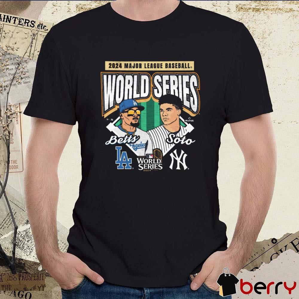 Juan Soto New York Yankees Vs. Mookie Betts Los Angeles Dodgers MLB Player Dueling 2024 World Series t-shirt