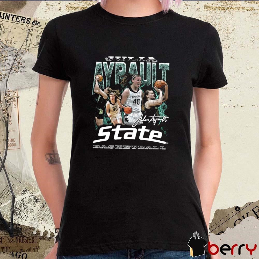 Julia Ayrault MSU Michigan State Basketball Vintage Signature Graphic t-shirt