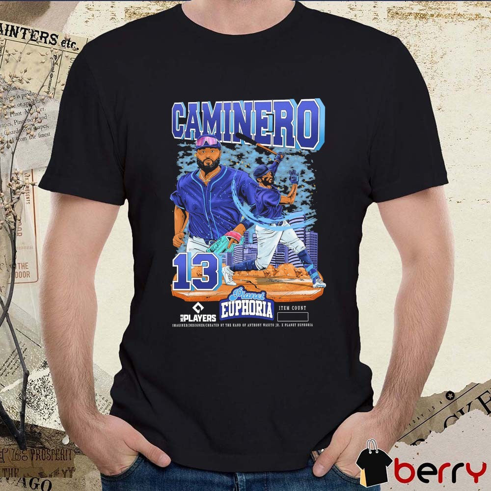 Junior Caminero Tampa Bay Rays MLB Players Planet Euphoria Artwork 2026 t-shirt