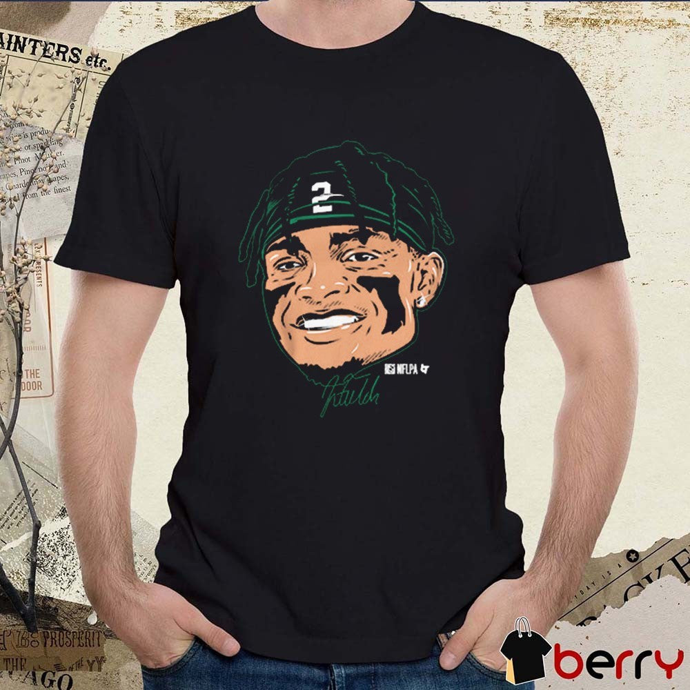 Justin Fields New York Jets Swag Head NFL Football Portrait Signature Painting t-shirt