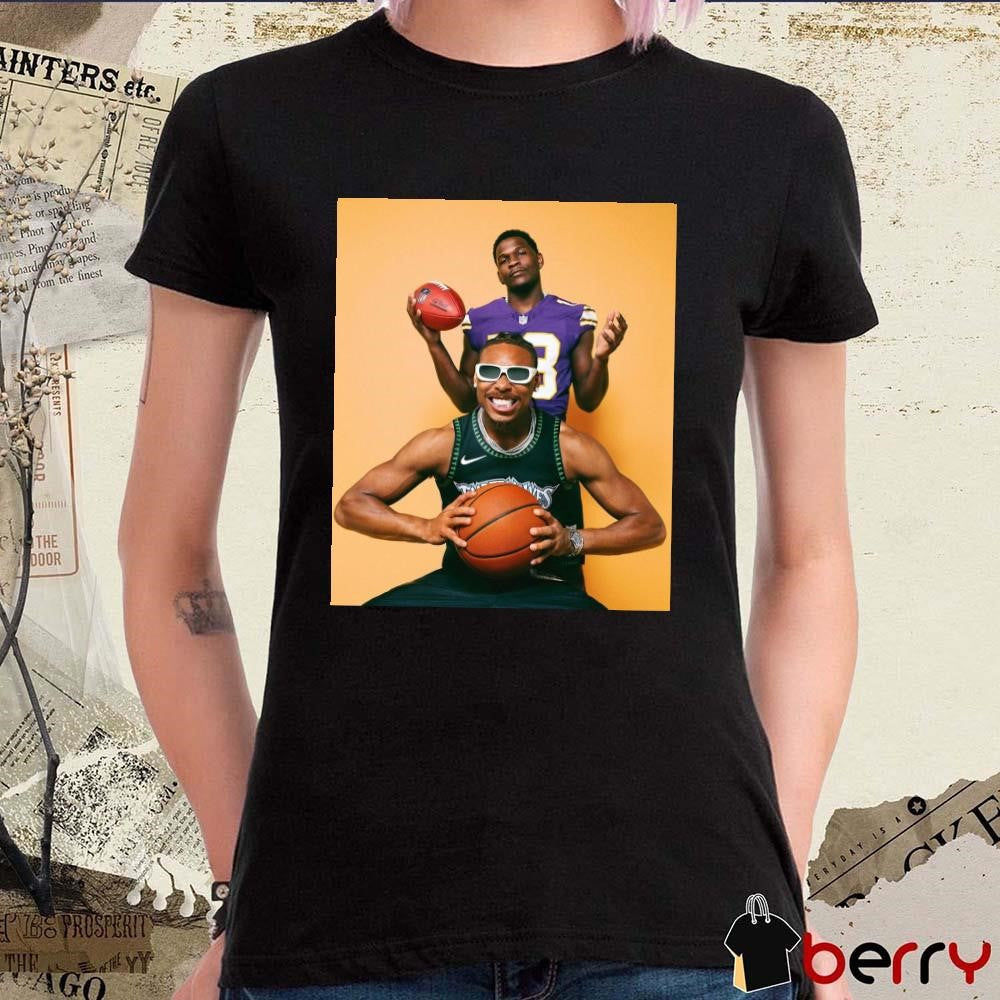 Justin Jefferson And Anthony Edwards Minnesota Sports Photo t-shirt