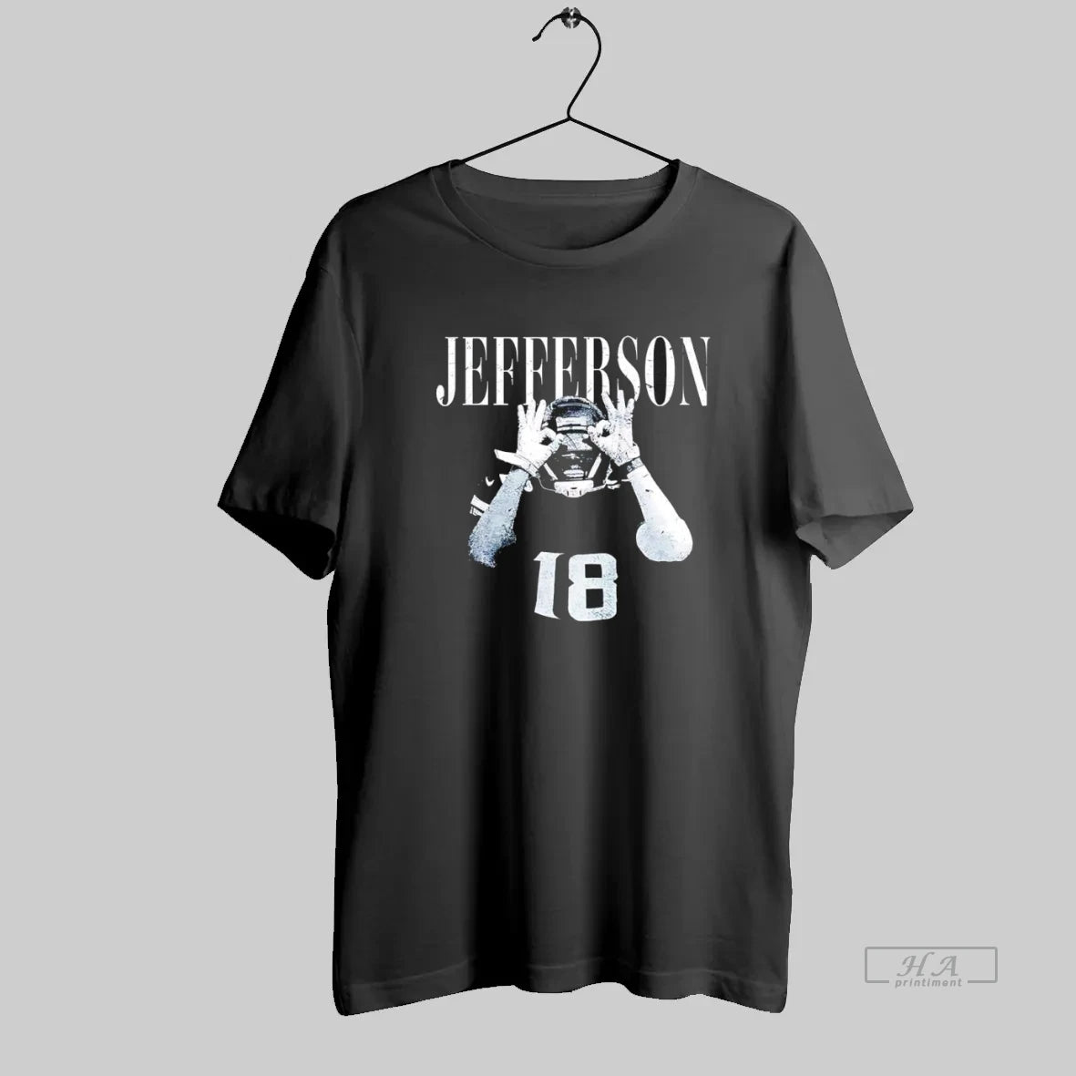 Official Justin Jefferson Minnesota Viking Football Retro Style