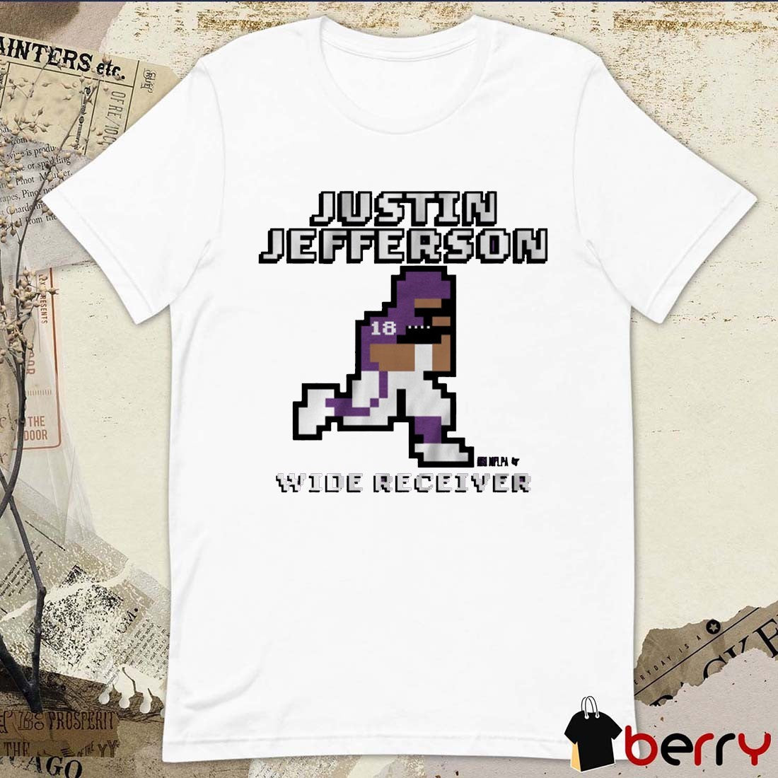 Justin Jefferson Retro Baller Wide Receiver Minnesota Vikings NFL t-shirt