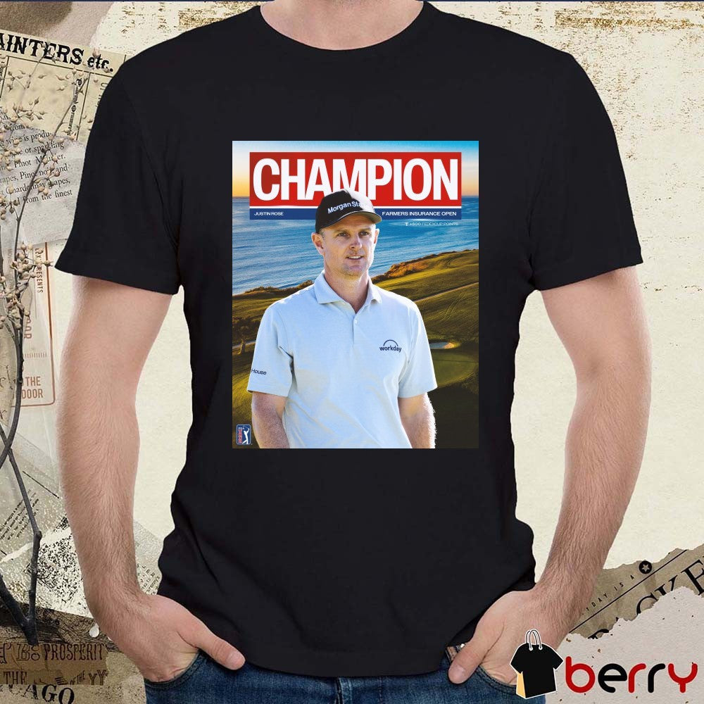 Justin Rose Farmers Insurance Open Champions PGA Tour Poster t-shirt