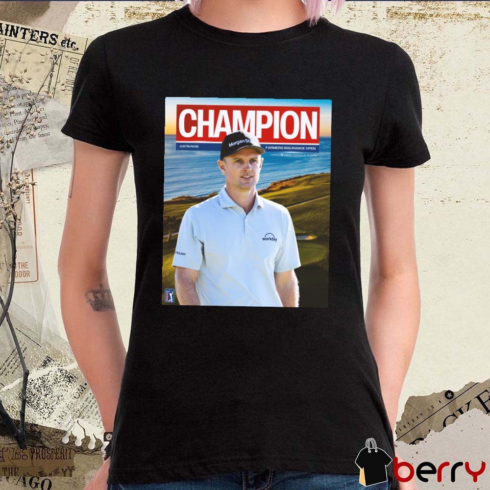 Justin Rose Farmers Insurance Open Champions PGA Tour Poster t-shirt