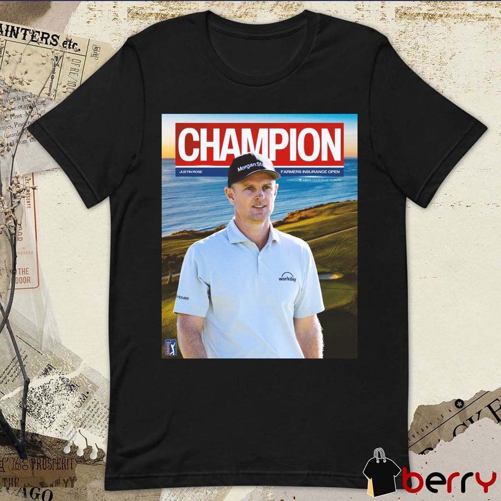 Justin Rose Farmers Insurance Open Champions PGA Tour Poster t-shirt