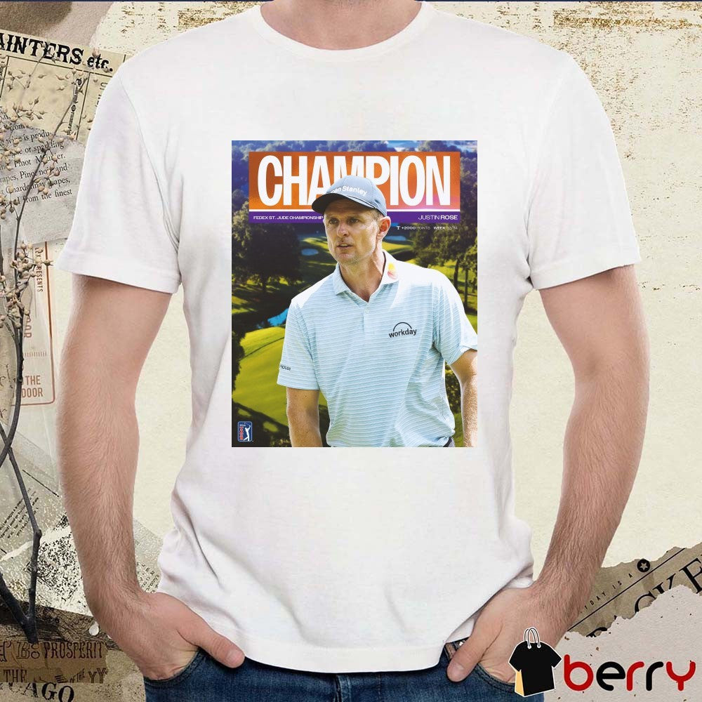 Justin Rose at the 2025 FedEx St. Jude Championship PGA Tour 2025 Poster t-shirt