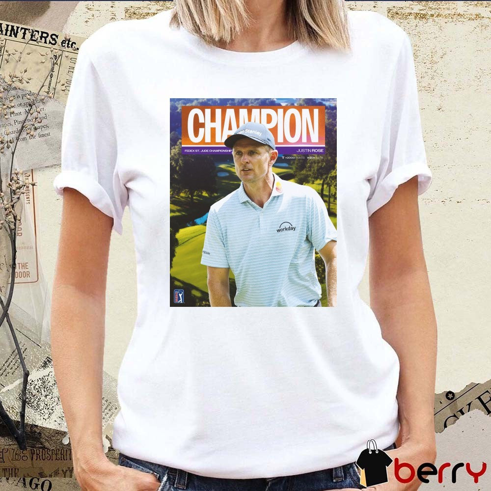 Justin Rose at the 2025 FedEx St. Jude Championship PGA Tour 2025 Poster t-shirt