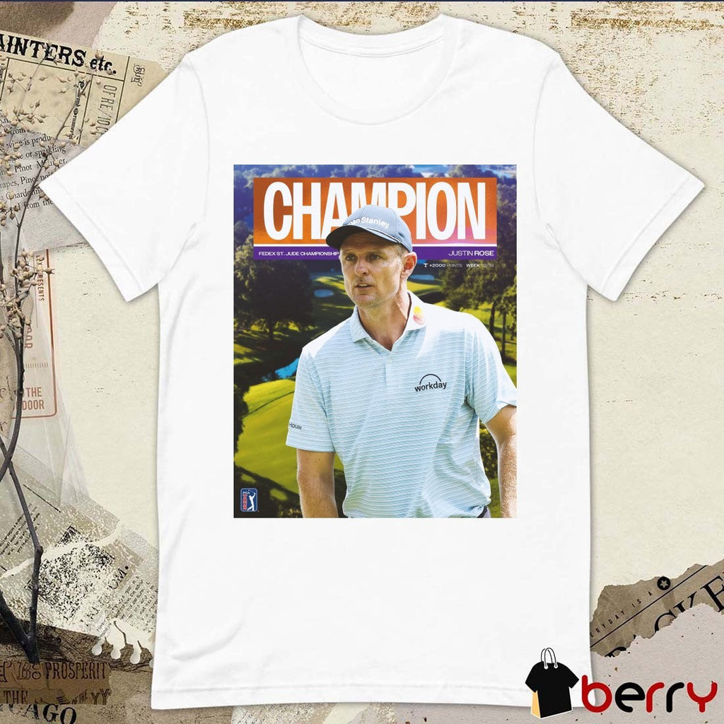 Justin Rose at the 2025 FedEx St. Jude Championship PGA Tour 2025 Poster t-shirt
