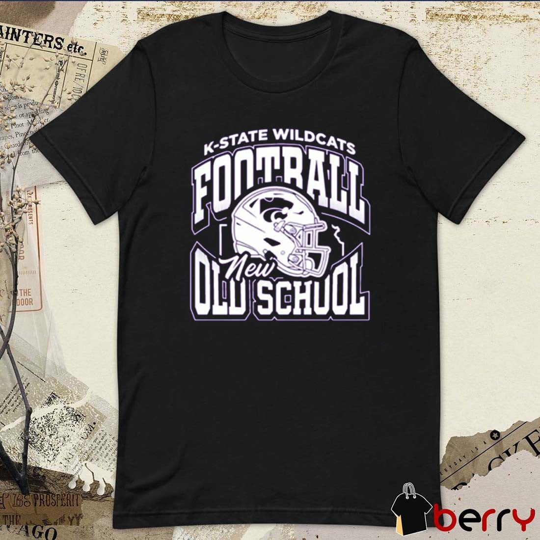 K-State Wildcats NCAA Football New Old School Stripe The Stadium t-shirt