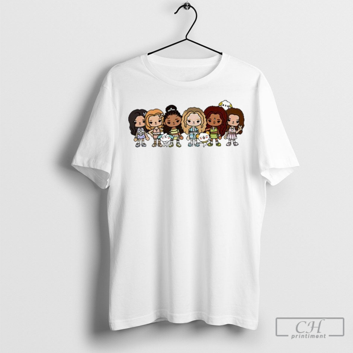 Official Katseye X Toca Boca White Shirt Sweater
