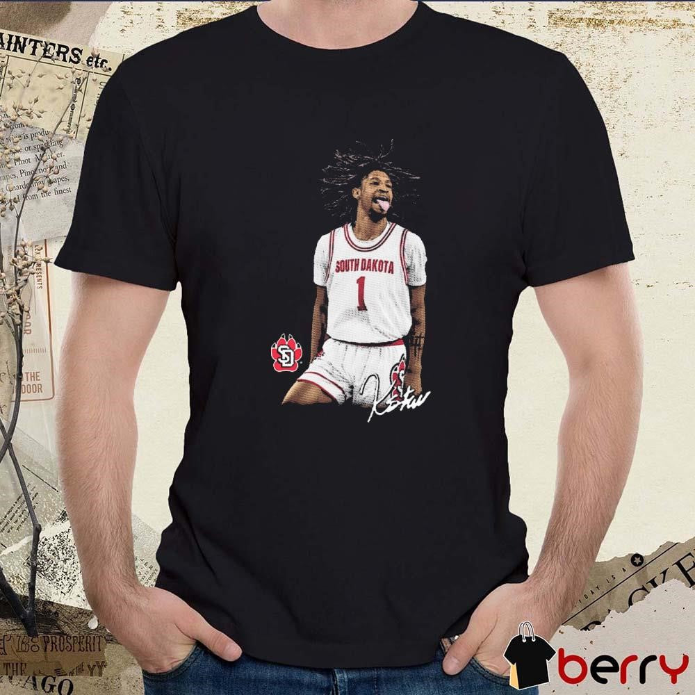 Kaleb Stewart South Dakota Coyotes Signature Cartoon t-shirt