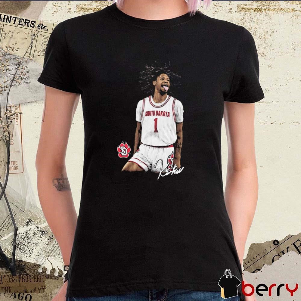 Kaleb Stewart South Dakota Coyotes Signature Cartoon t-shirt