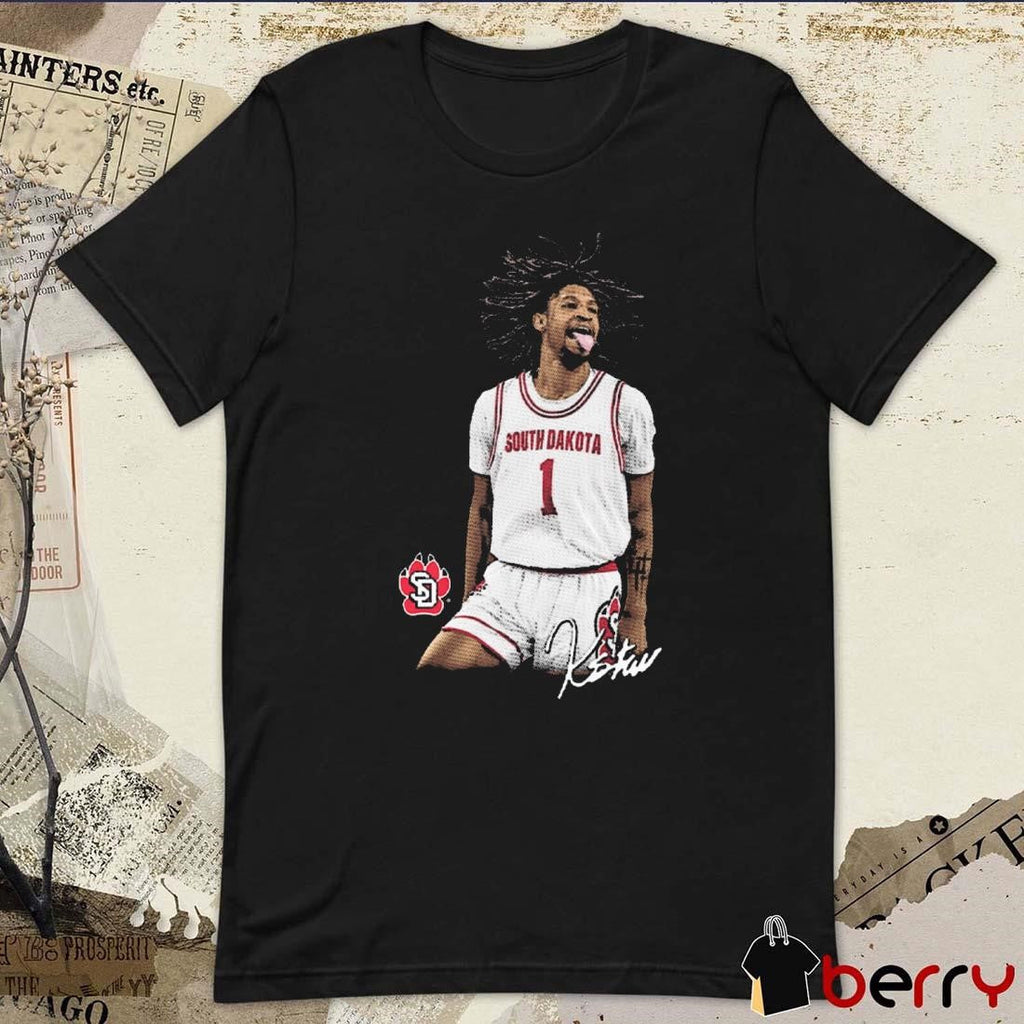 Kaleb Stewart South Dakota Coyotes Signature Cartoon t-shirt