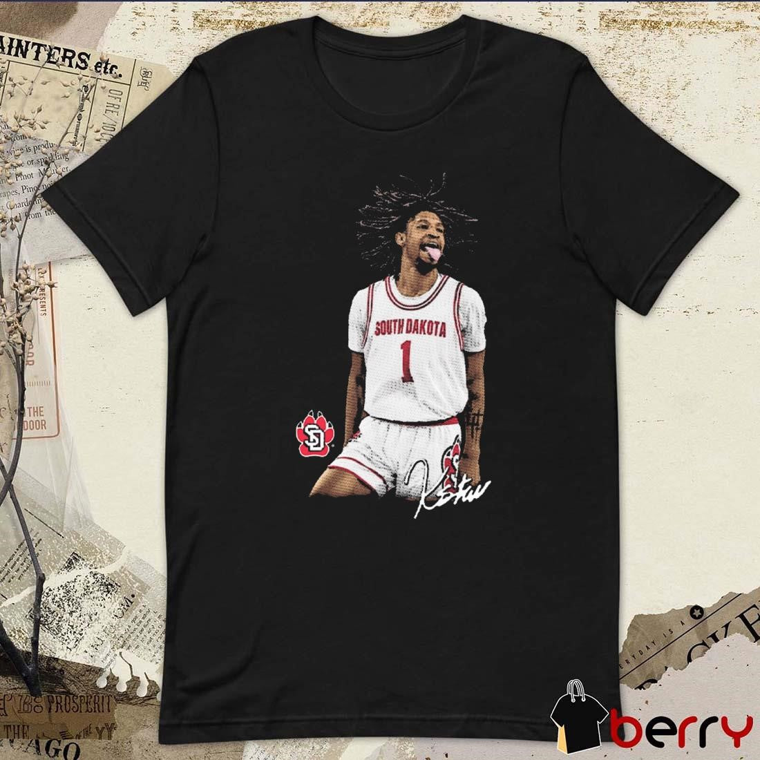 Kaleb Stewart South Dakota Coyotes Signature Cartoon t-shirt