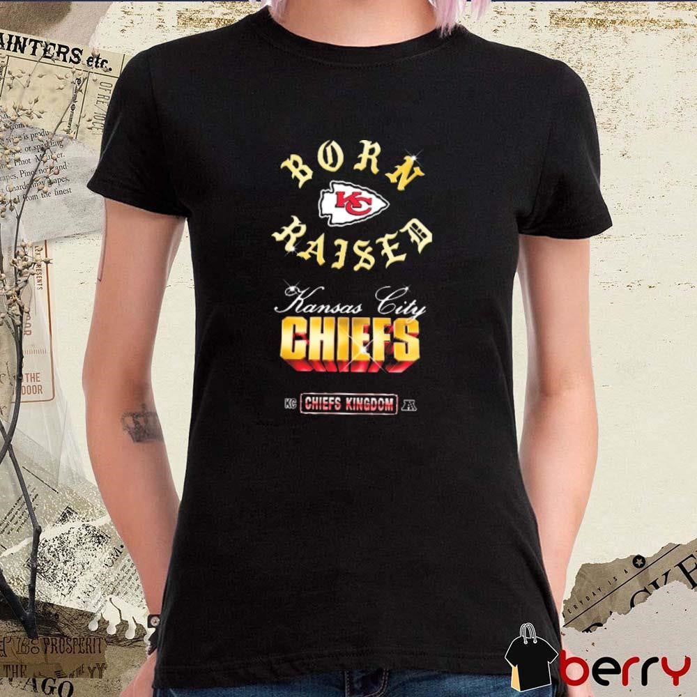 Kansas City Chiefs Born x Raised KC Chiefs Kingdom Chrome Rocker t-shirt