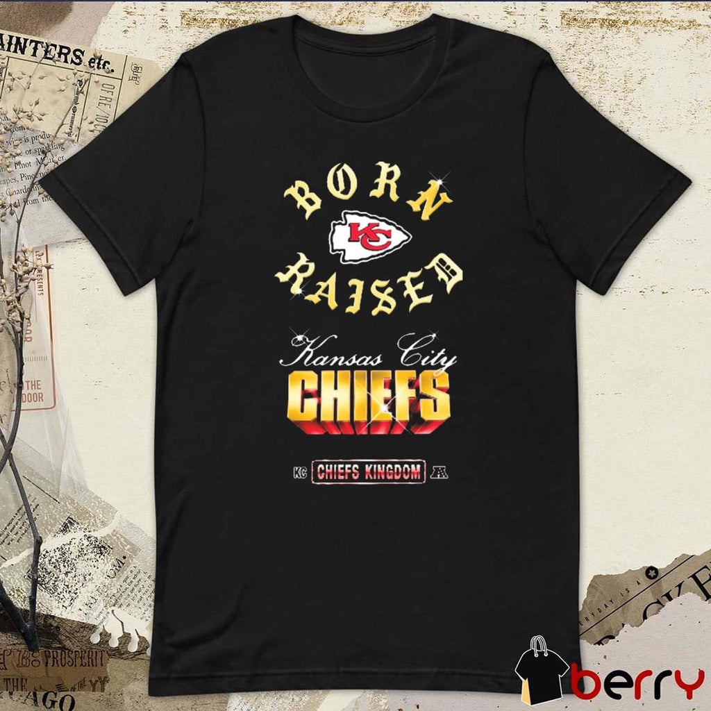 Kansas City Chiefs Born x Raised KC Chiefs Kingdom Chrome Rocker t-shirt
