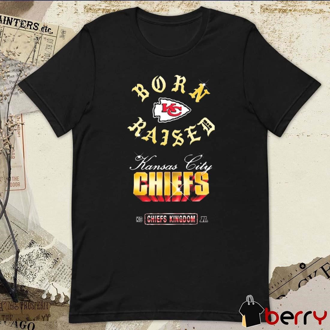 Kansas City Chiefs Born x Raised KC Chiefs Kingdom Chrome Rocker t-shirt