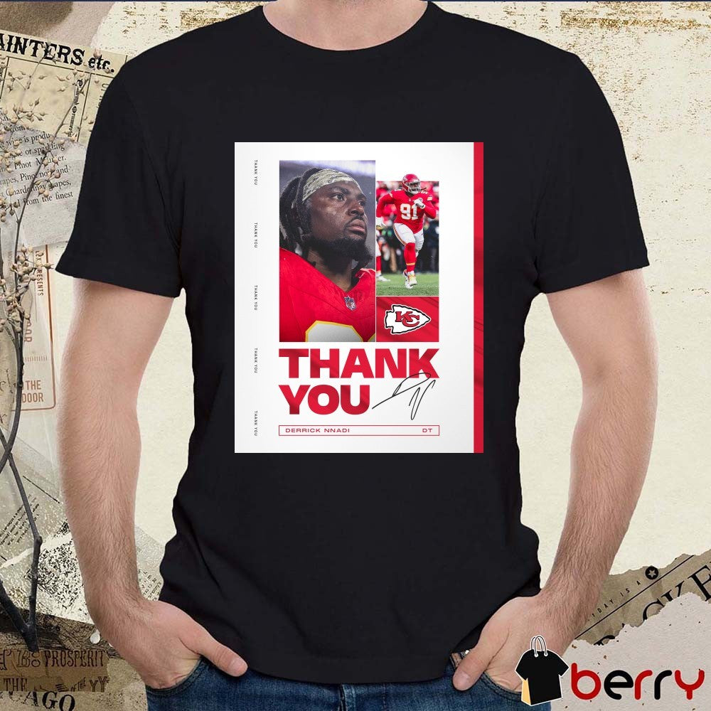 Kansas City Chiefs NFL Football Thank You For Everything Derrick Nnadi Signature Poster t-shirt