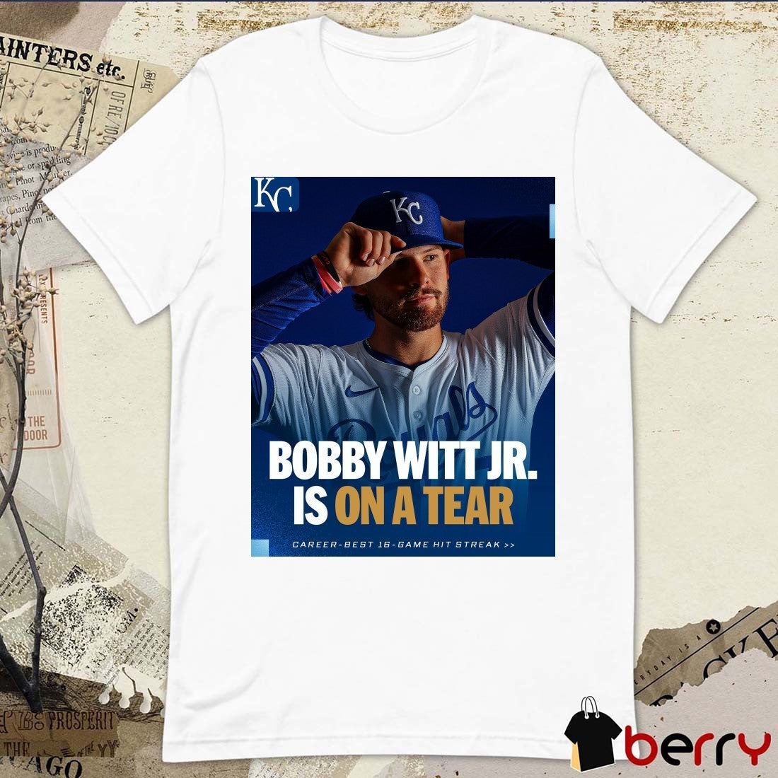 Kansas City Royals Bobby Witt Jr. Is On A Tear Career-Best 16-Game Hit Streak Poster t-shirt
