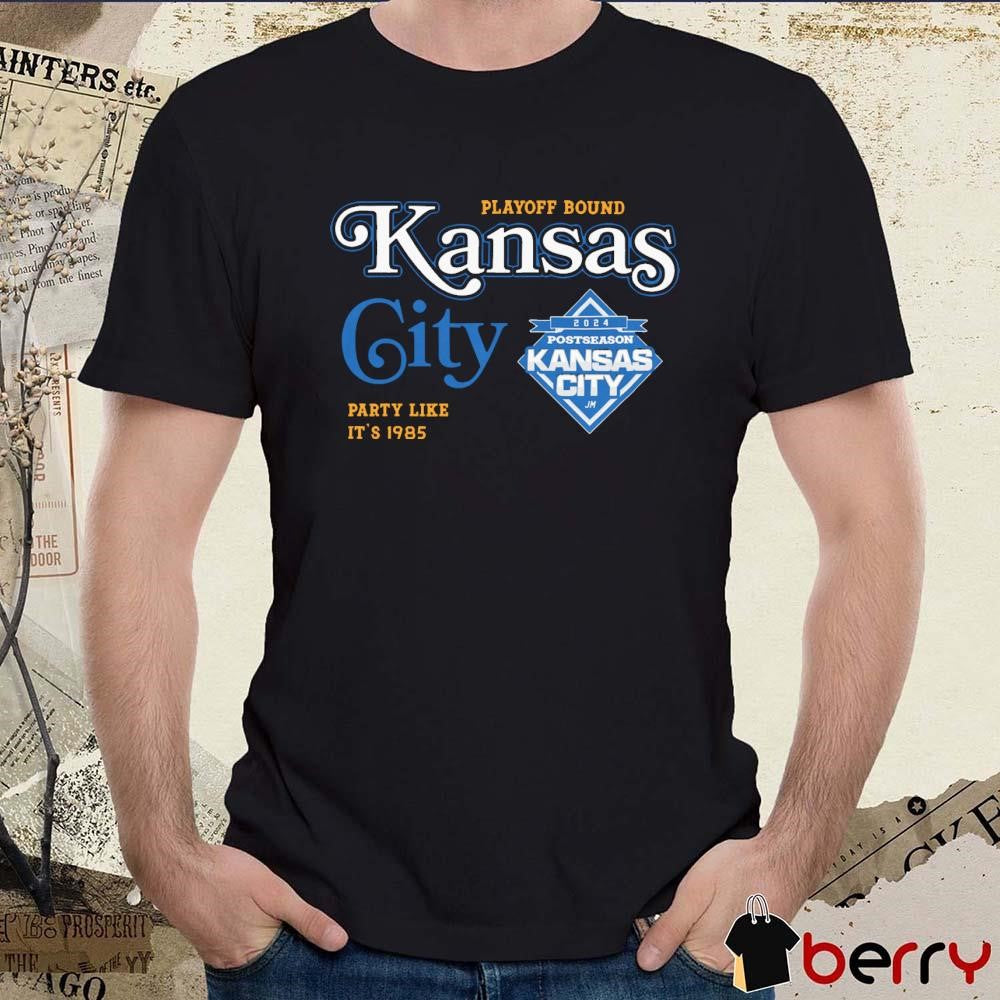 Kansas City Royals KC October Playoff Bound Party Like It’s 1985 Postseason 2024 t-shirt
