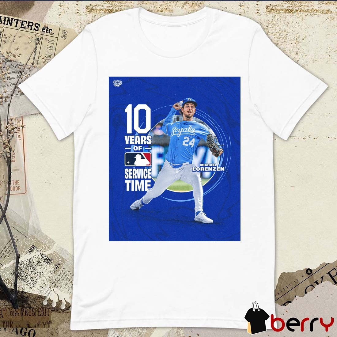 Kansas City Royals Michael Lorenzen 10 Years Of Major League Service Time Poster t-shirt