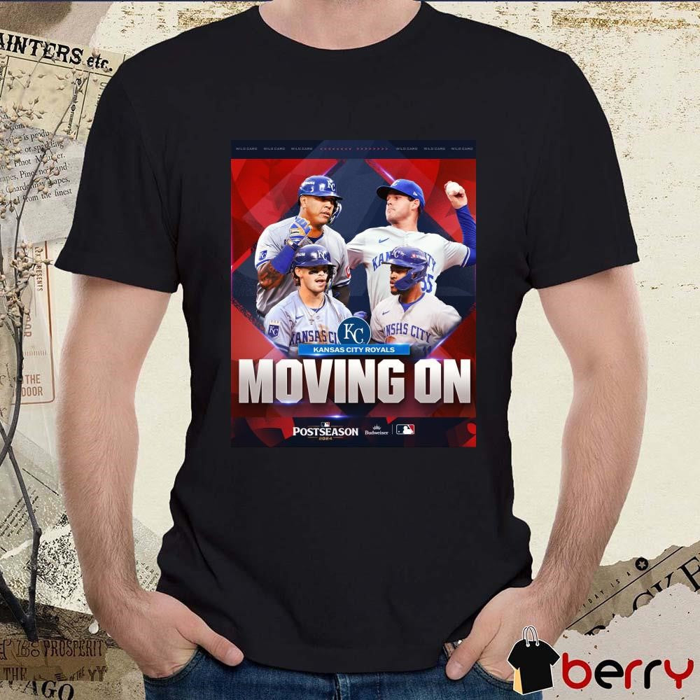 Kansas City Royals Moving On MLB Wild Card Postseason Poster 2024 t-shirt