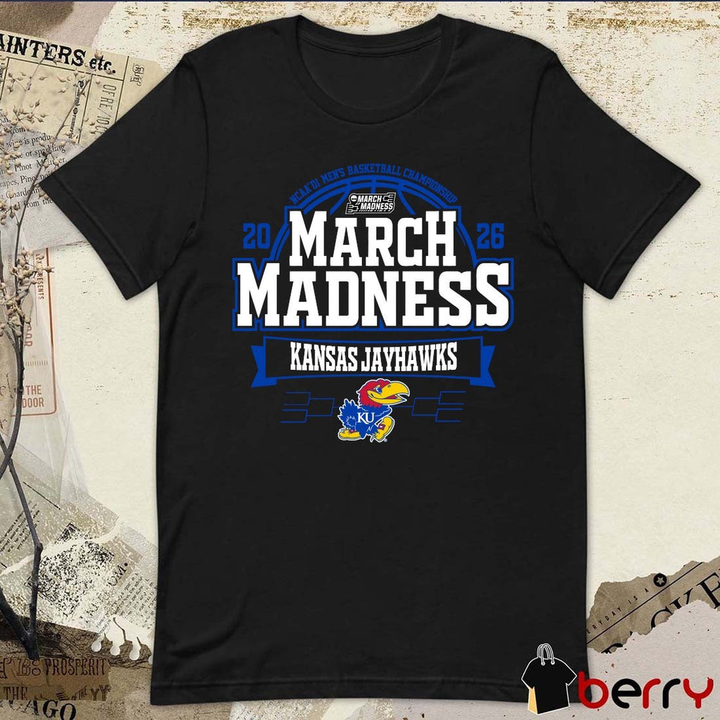 Kansas Jayhawks 2026 NCAA DI Men’s Basketball Championship March Madness t-shirt