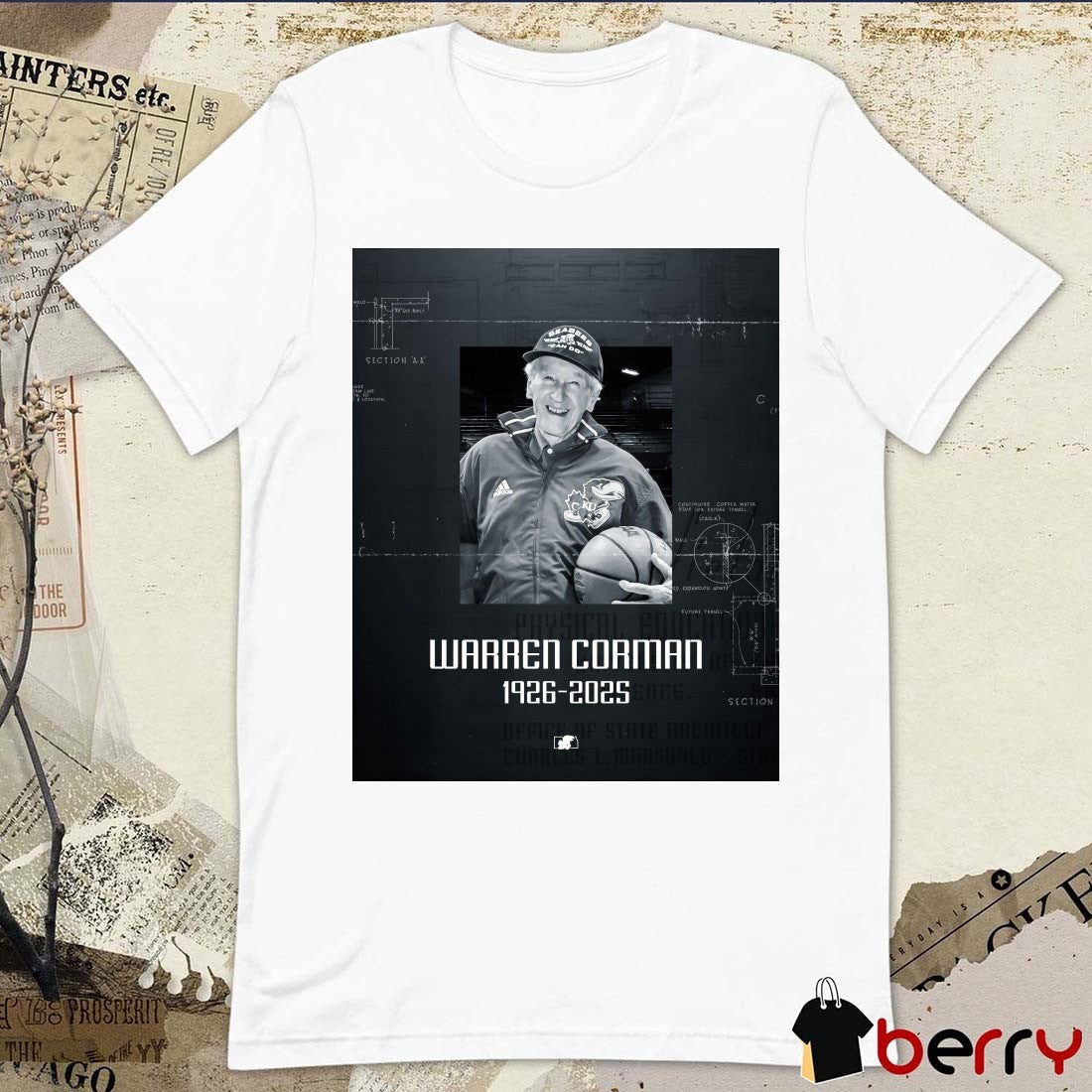 Kansas Jayhawks mourns the loss of Allen Fieldhouse architect Warren Corman 1926-2025 Poster t-shirt