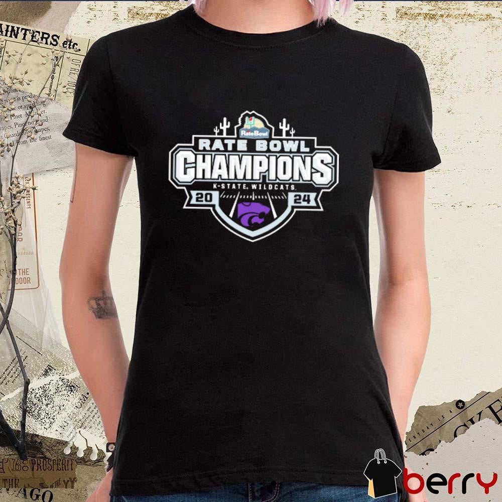 Kansas State Wildcats 2024 Rate Bowl Champions NCAA t-shirt