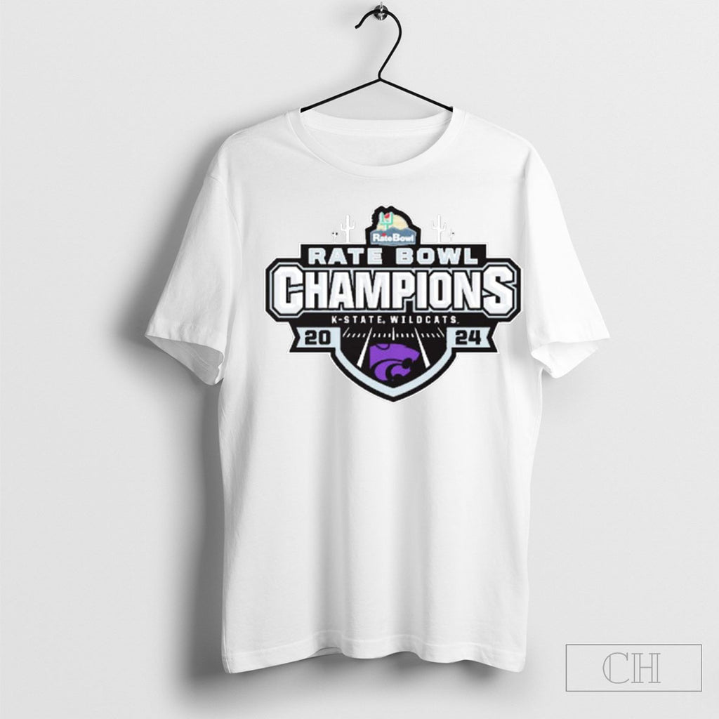 Official Kansas State Wildcats 2024 Rate Bowl Champions Vs Rutgers Scarlet Knights Ncaa