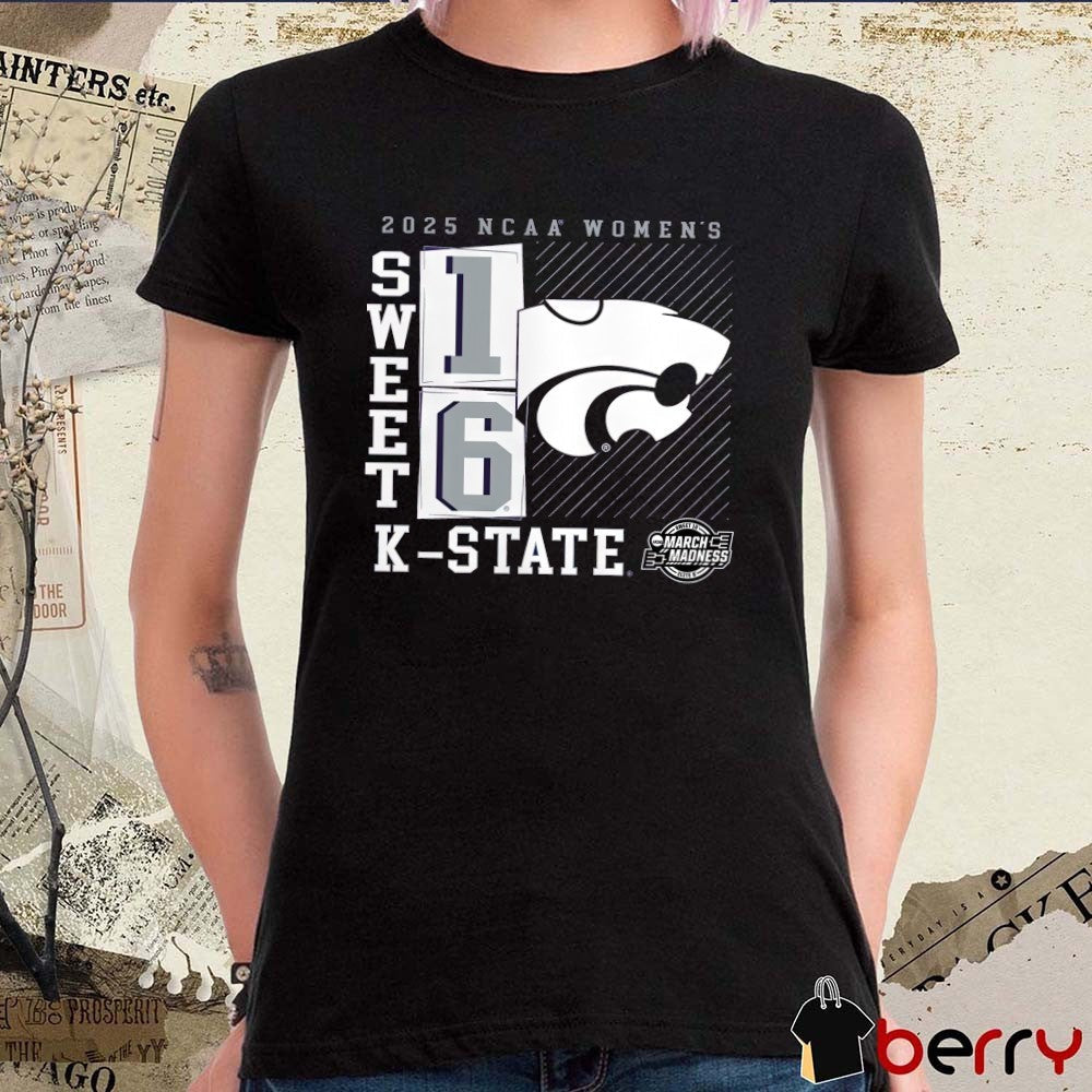 Kansas State Wildcats NCAA Tournament Women’s March Madness Elite 8 Sweet 16 No Look Pass 2025 t-shirt