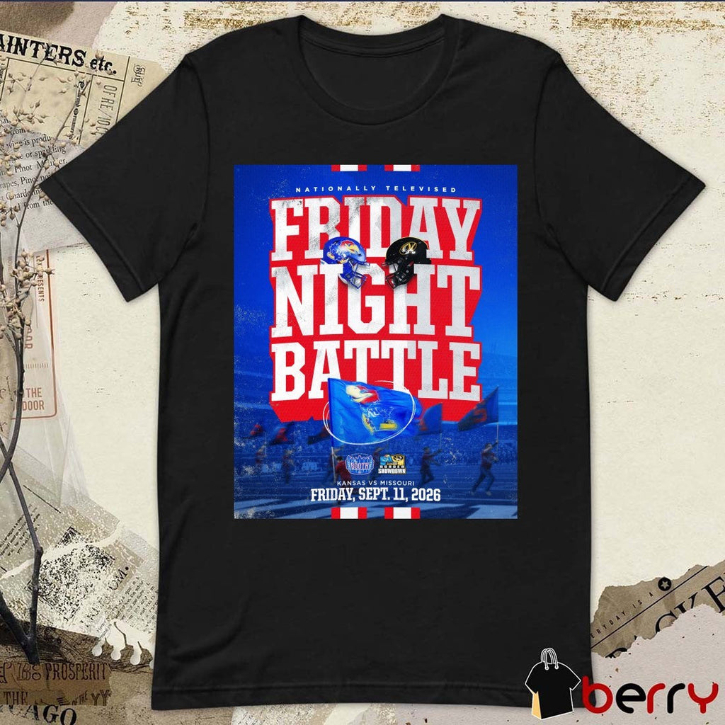 Kansas Vs Missouri Nationally Televised Friday Night Battle September 11 2026 Poster t-shirt