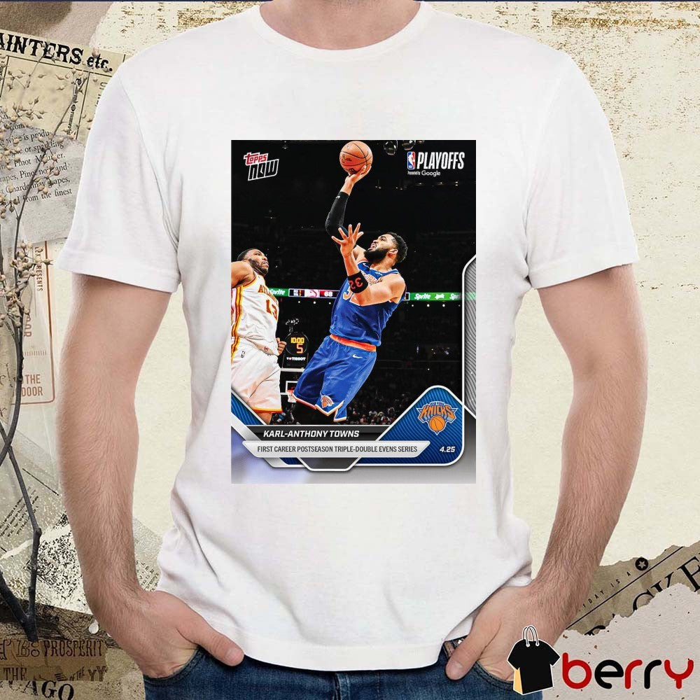 Karl-Anthony Towns New York Kicks 2025-26 NBA Topps NOW Poster t-shirt