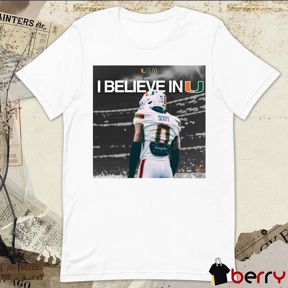 Keionte Scott Miami Hurricanes I Believe In U Poster t-shirt
