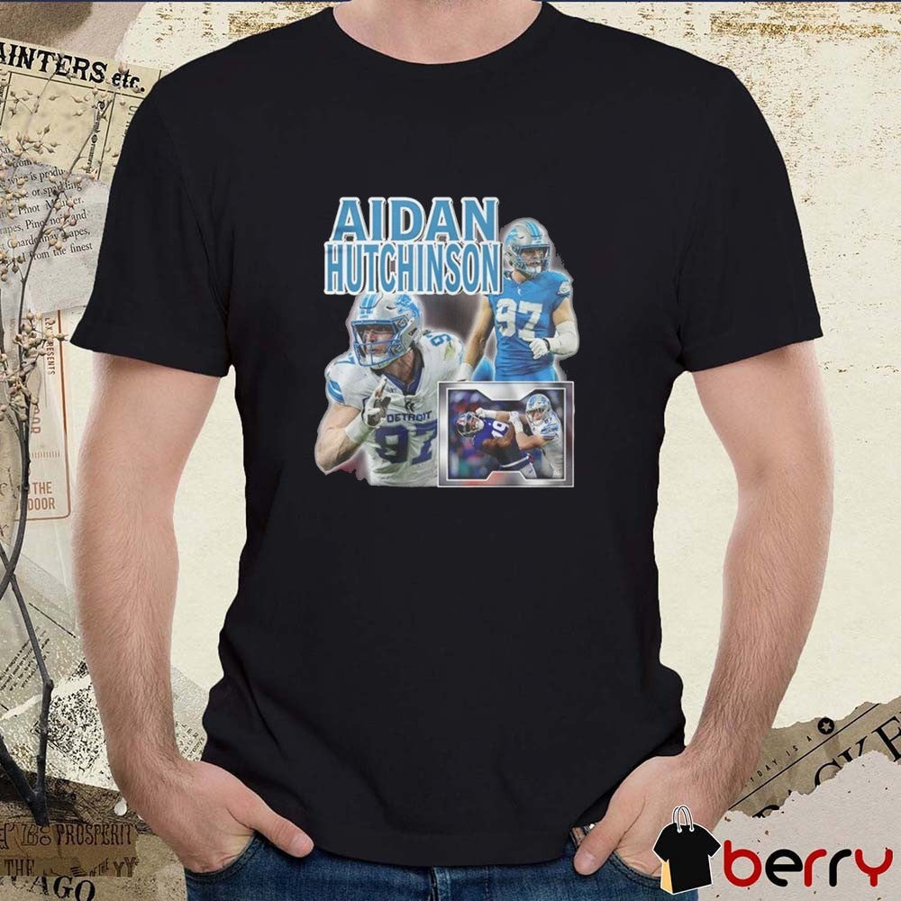 Kelvin Sheppard Detroit Lions Wearing Aidan Hutchinson New t-shirt