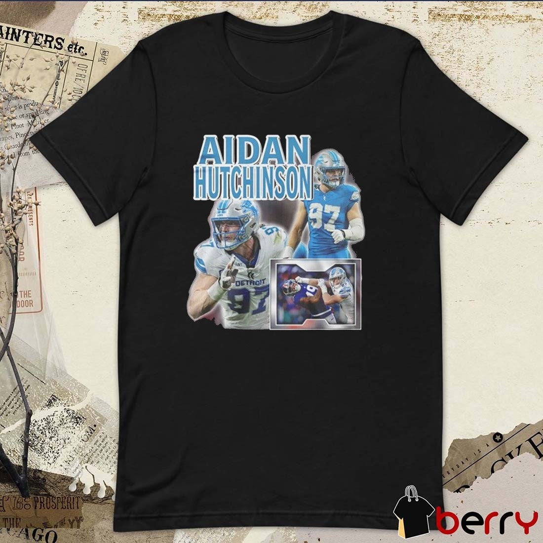 Kelvin Sheppard Detroit Lions Wearing Aidan Hutchinson New t-shirt