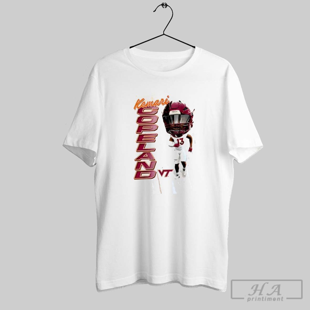 Official Kemari Copeland Virginia Tech Hokies Caricature