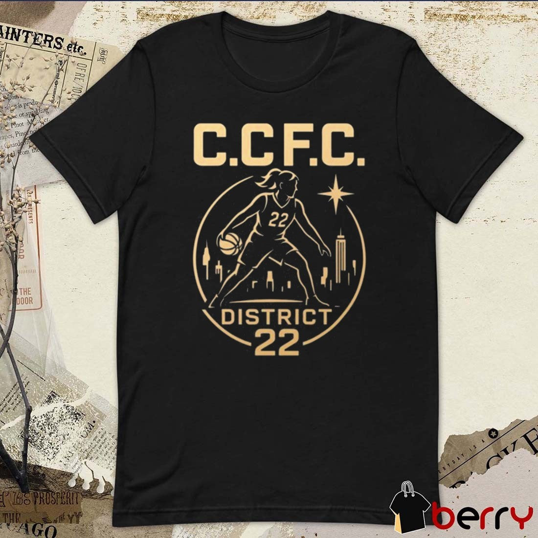 Ken Swift Ccfc District 22 Caitlin Clark Basketball t-shirt