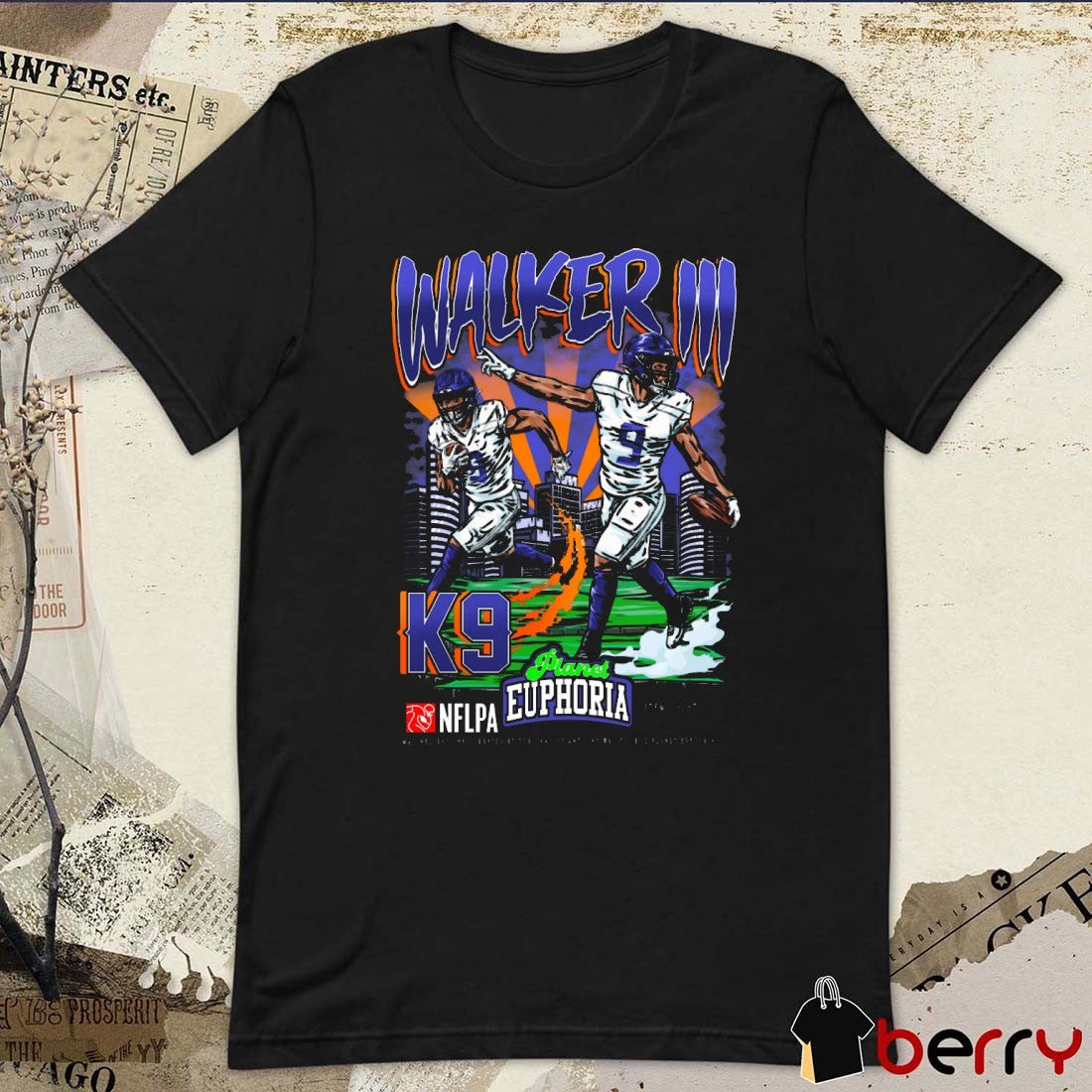 Kenneth Walker III Seattle Seahawks Football NFL Planet Euphoria Artwork t-shirt