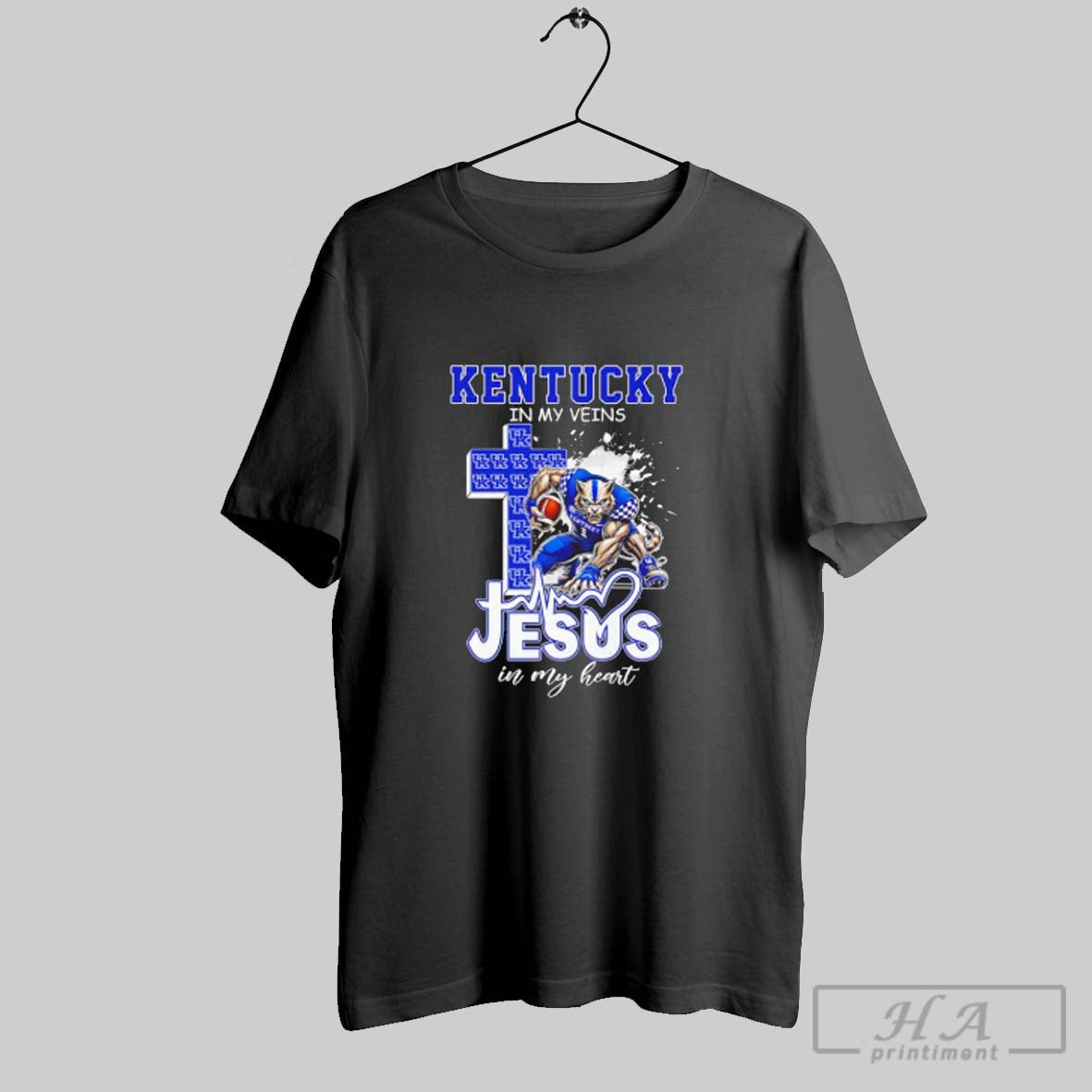 Official Kentucky Wildcats In My Veins And Jesus In My Heart Christian Football Lover